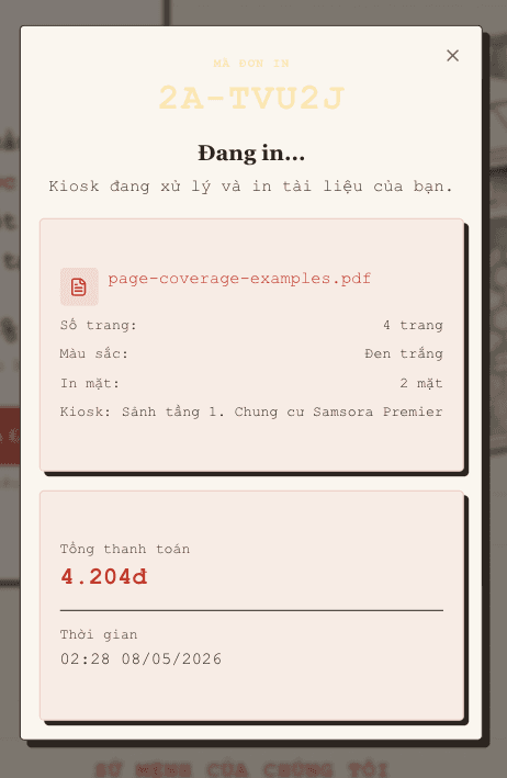 Minh họa bước status-printing